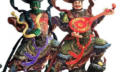 玻璃鋼彩繪寺廟護(hù)法神佛八大金剛雕塑