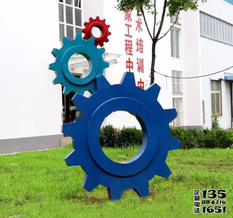 學(xué)校創(chuàng)意玻璃鋼鑄造齒輪雕塑 學(xué)校創(chuàng)意玻璃鋼鑄造齒輪雕塑