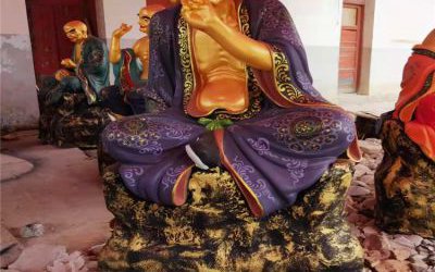 玻璃鋼彩繪景區(qū)寺廟十八羅漢雕塑