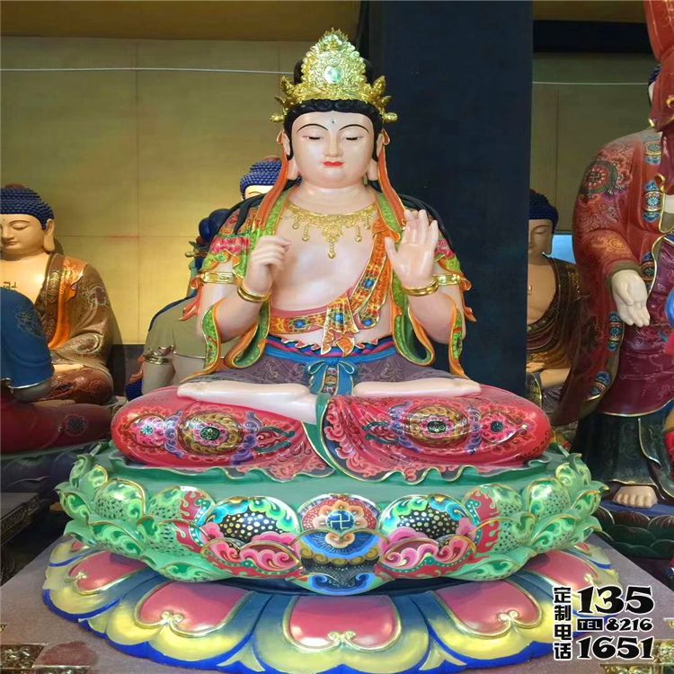 玻璃鋼彩繪寺廟景區(qū)觀(guān)音菩薩雕塑