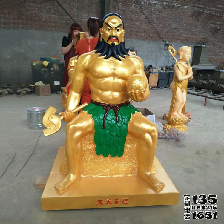 景區(qū)玻璃鋼炎帝神農(nóng)氏彩繪神像