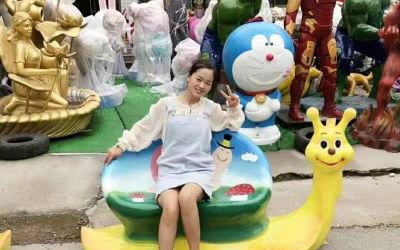 蝸牛玻璃鋼卡通座椅雕塑公園景觀擺件