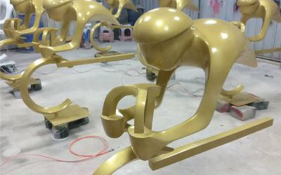 學(xué)院玻璃鋼抽象人物騎自行車玻璃鋼雕塑