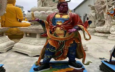 玻璃鋼彩繪寺廟十二神將雕塑