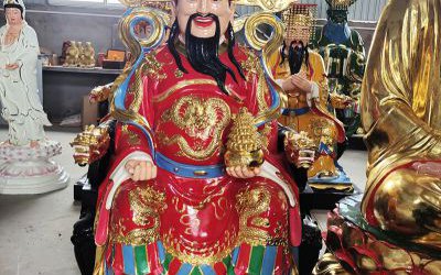 玻璃鋼彩繪寺廟供奉佛像財神雕塑