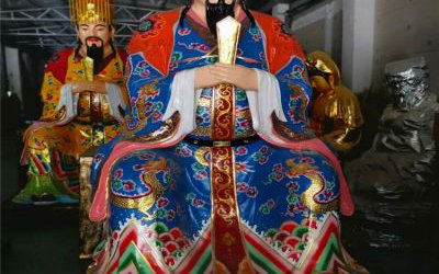 玻璃鋼彩繪寺廟神佛泰山神東岳大帝雕塑