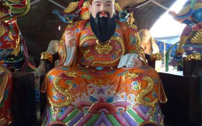 寺廟大型人物景觀玻璃鋼彩繪文昌帝君雕塑