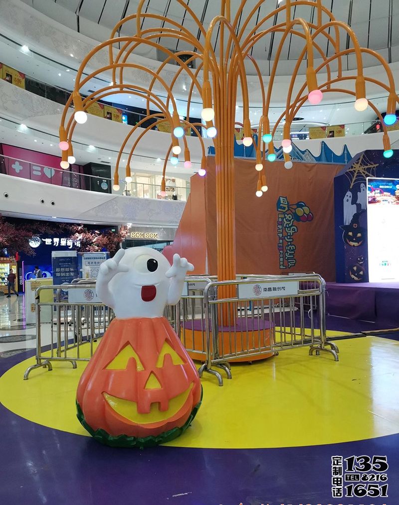 游樂園玻璃鋼卡通搞怪南瓜雕塑 游樂園玻璃鋼卡通搞怪南瓜雕塑