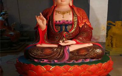 玻璃鋼彩繪景區(qū)寺廟大型觀音雕塑