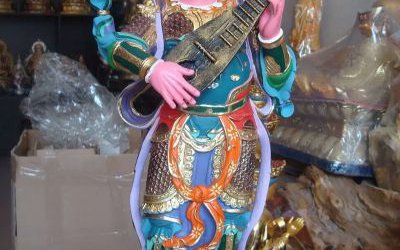 寺廟玻璃鋼彩繪持國天王雕塑
