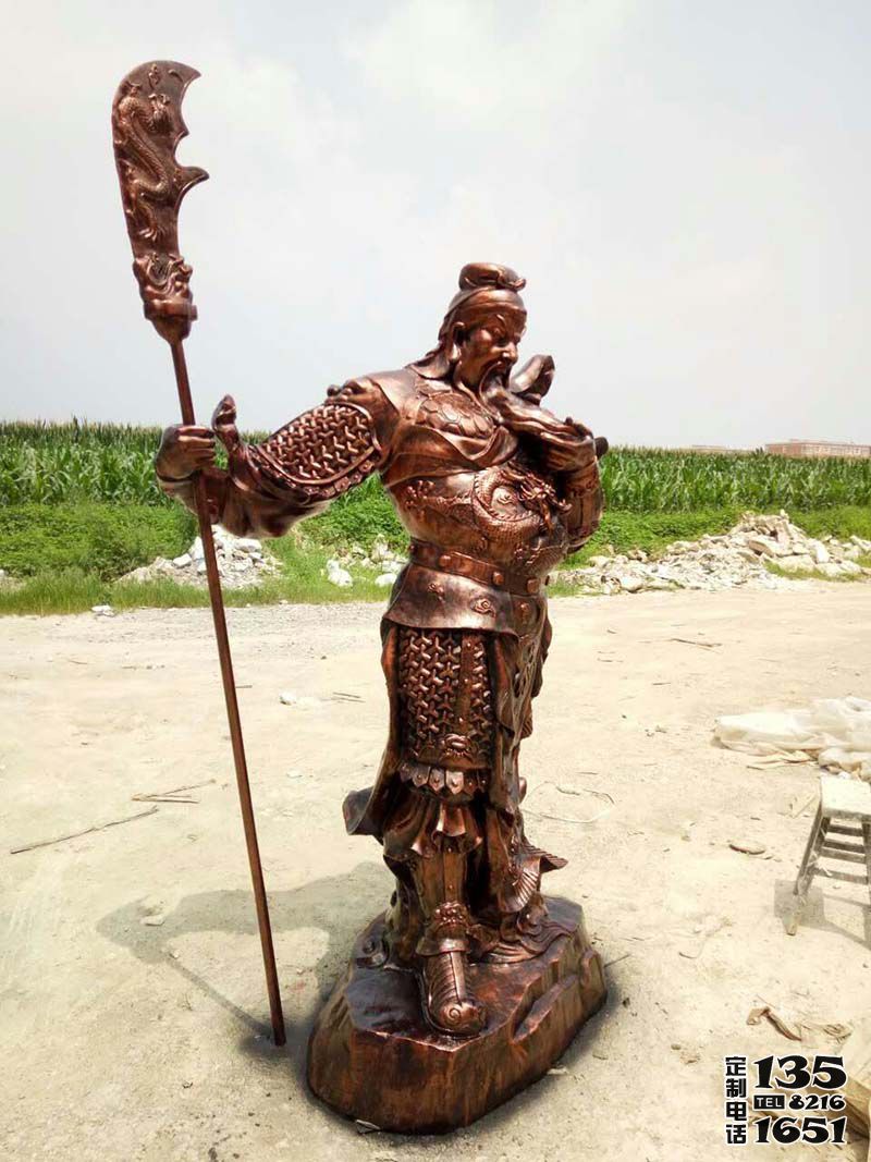 玻璃鋼仿銅戶外大型景觀武財神關公雕塑 玻璃鋼仿銅戶外大型景觀武財神關公雕塑