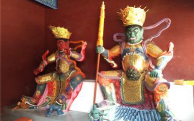 寺廟玻璃鋼彩繪大型人物景觀四大天王雕塑