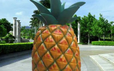 農(nóng)場(chǎng)大型景觀玻璃鋼仿真水果菠蘿雕塑