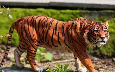 公園景區玻璃鋼仿真動物景觀老虎雕塑園林大型擺件