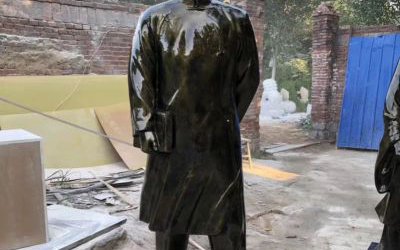 玻璃鋼仿銅校園名人陶行知雕塑