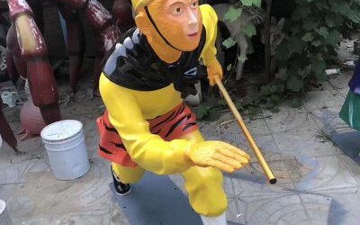 兒童游樂場擺放玻璃鋼卡通孫悟空神話人物雕塑