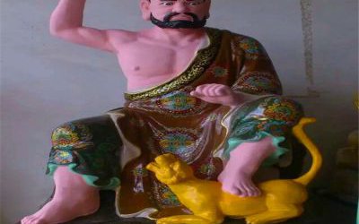 玻璃鋼彩繪景區大型景觀十八羅漢雕塑