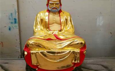 玻璃鋼彩繪景區寺廟供奉十八羅漢雕塑