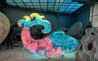 玻璃鋼發(fā)光魚雕塑