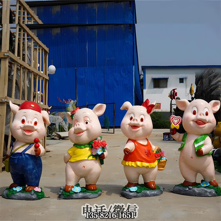 兒童樂(lè)園可愛(ài)卡通豬公仔